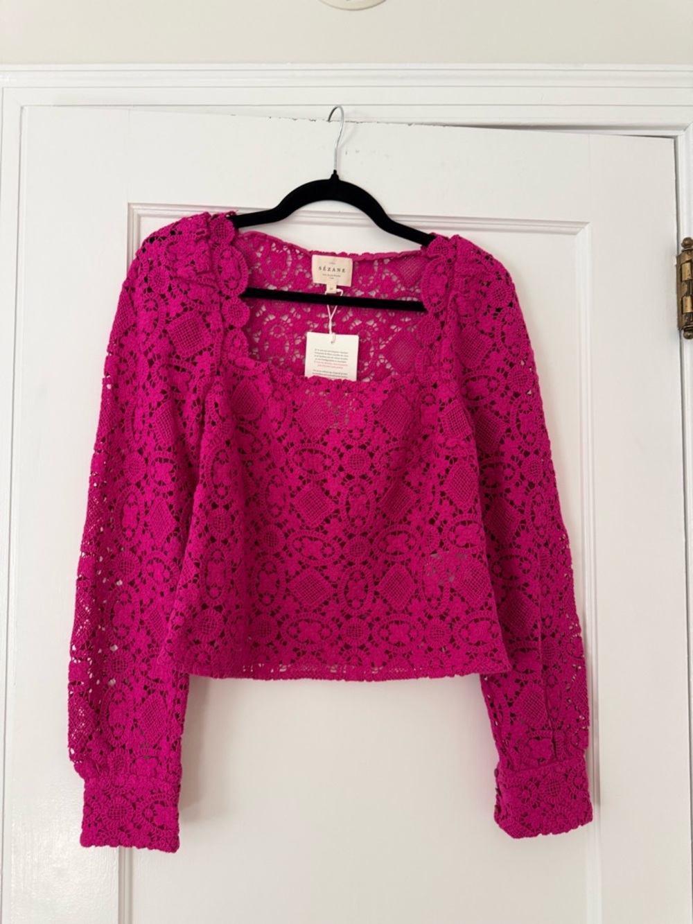 Sezane Alvere blouse in Peony size US 4 or EU 36 - Picture 3 of 11